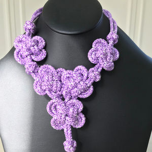 Purple Cord Statement Necklace